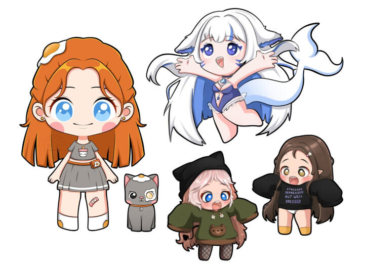 Chibis (OC, Amatarii, Coco art trade) Chibis (OC, Amatarii, Coco art trade)